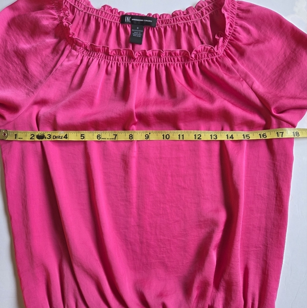 Pink Ruffled INC Women's Top - Picture 5 of 7